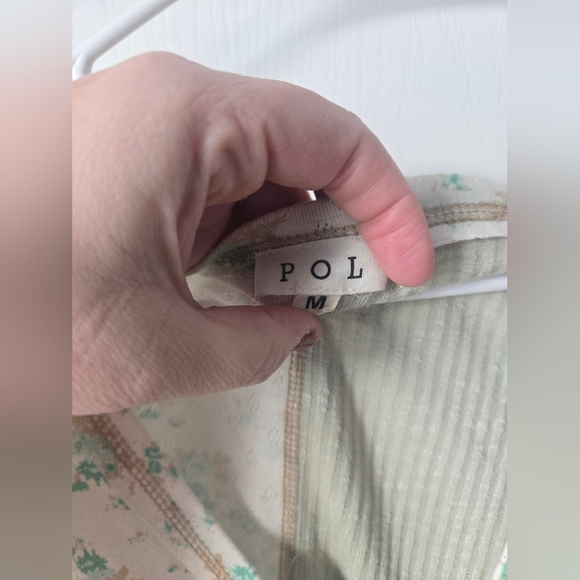 POL Floral Patchwork Long Sleeve Top sz Medium - Picture 4 of 4